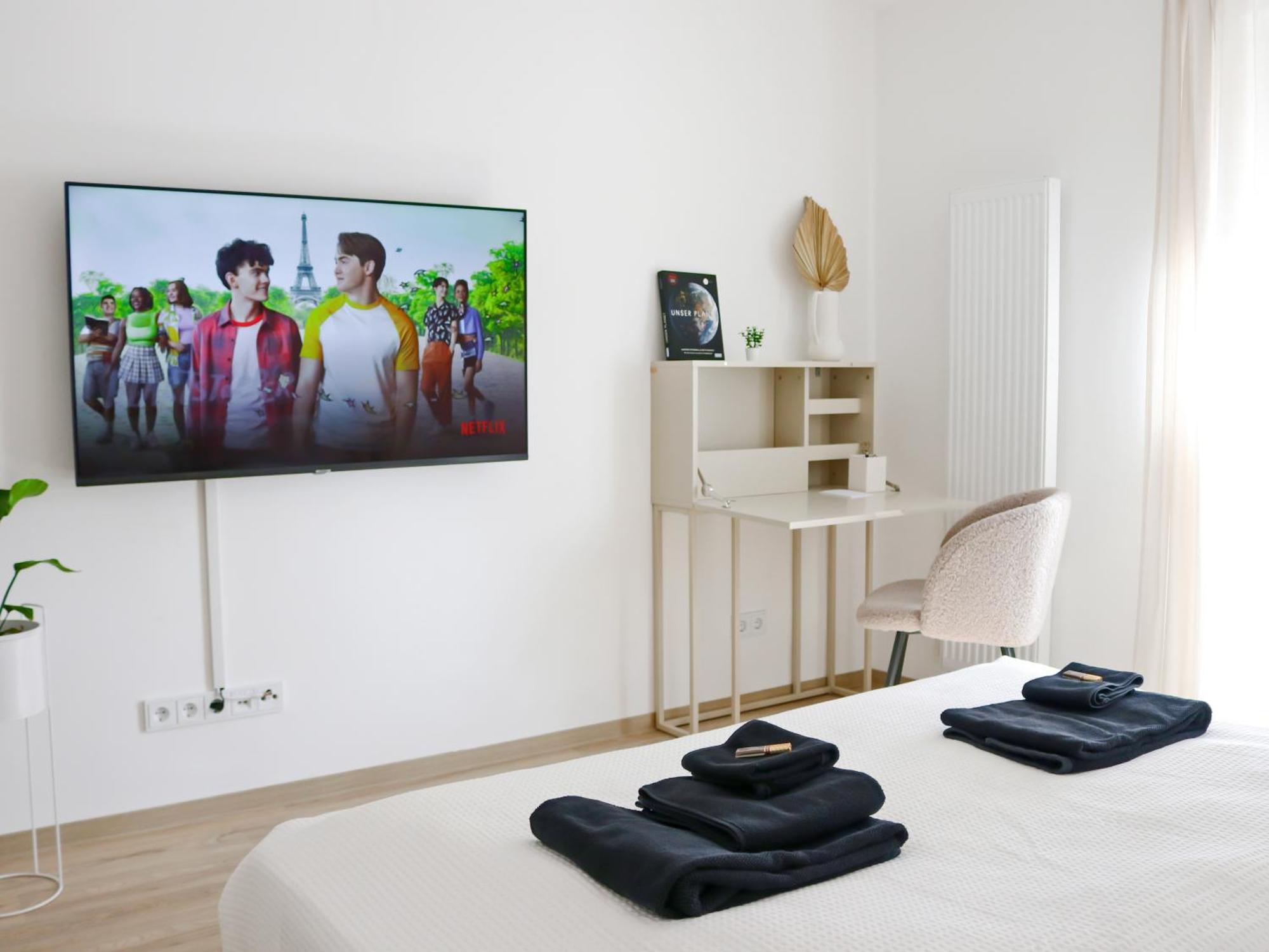 Lightplace • Design • Boxspring • Balkon • 2 Smart Tv •Innenstadt Braunschweig Luaran gambar